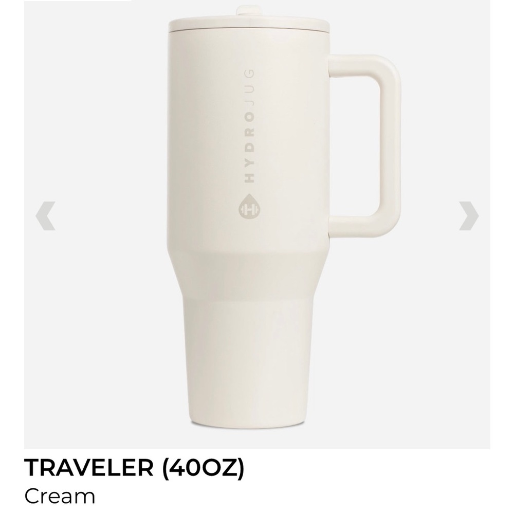 HydroJug- Traveler Stainless Steel Tumbler
40oz.      (Cream)